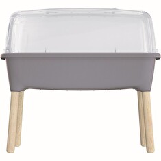 Sadbovač Prosperplast RESPANA PLANTER WOOD HIGH SET 78 cm šedý kámen