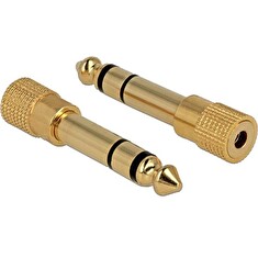 Delock adaptér stereo jack 6,35 mm samec na stereo jack 3,5 mm samice