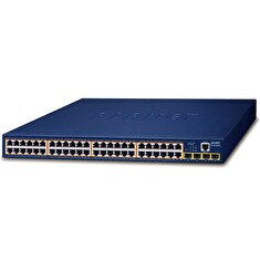Planet GS-4210-48P4S L2 switch, 48x1Gb, 4x1Gb SFP, 48x PoE 802.3at 600W, QoS