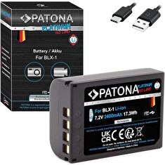 PATONA baterie pro foto Olympus BLX-1 2400mAh Li-Ion Platinum USB-C nabíjení