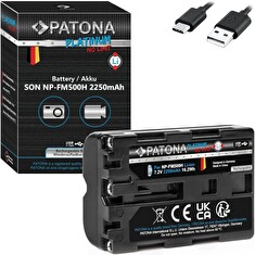 PATONA baterie pro foto Sony NP-FM500H 2250mAh Li-Ion Platinum USB-C nabíjení