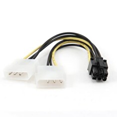 GEMBIRD Kabel redukce - rozdvojka napájení 1x 5,25" na PCIe (6pin)