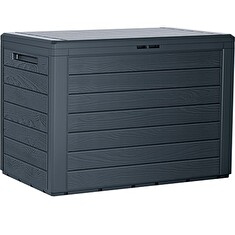 Zahradní box Prosperplast WOODEBOX antracit 190L