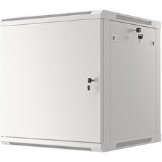 LANBERG Nástěnná jednodílná skříň 19", FOR SELF-ASSEMBLY 12U/600x600 plechové dveře šedá (RAL7035) (v rozloženém stavu