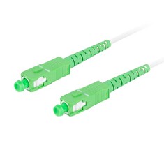 LANBERG optický patch cord SM SC/APC-SC/APC simplex 10m LSZH G657B3 průměr 3mm, barva bílá