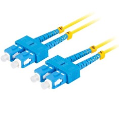 LANBERG optický patch cord SM SC/UPC-SC/UPC duplex 5m LSZH G657A1 průměr 3mm, barva žlutá