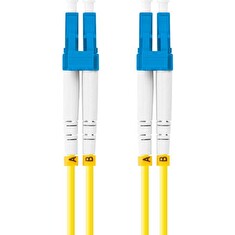LANBERG optický patch cord SM LC/UPC-LC/UPC duplex 3m LSZH G657A1 průměr 3mm, barva žlutá