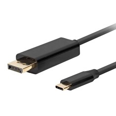 Lanberg USB-C(M)->DisplayPort(M) kabel 1m 4K 60Hz černá