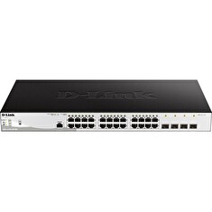 D-Link DGS-1210-28P/ME 24-Port 10/100/1000BASE-T PoE + 4-Port 1 Gbps SFP Metro Ethernet Managed Switch, 193W