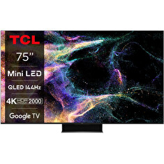 TCL 75C845 TV SMART Google TV QLED/75"/4K UHD/4500 PPI/144Hz/MiniLED/HDR10+/Dolby Vision/Dolby Atmos/DVB-T2/S2/C/VESA