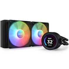 NZXT vodní chladič Kraken 240 ELITE RGB / 2x120mm RGB fan / 4-pin PWM / LCD disp. / 6 let