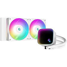 DEEPCOOL vodní chladič LS520 SE / 2x120 mm fan / ARGB / Intel i AMD / pro SI / bílý
