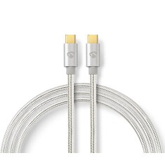 Nedis CCTB60800AL20 - USB 2.0 kabel | USB-C™ Zástrčka | USB-C™ Zástrčka | 480 Mbps | 2.00 m | Stříbrná