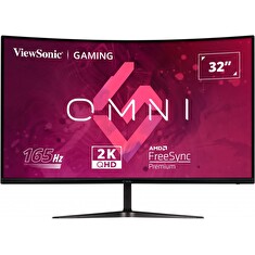 ViewSonic VX3218C-2K OMNI /32" prohnutý/VA/16:9/2560x1440 / 165Hz/ 1ms/ 250cd/m2 / Freesync premium /2xHDMI /DP / Repro