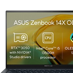 ASUS Zenbook 14X OLED/UX3404VC/i5-13500H/14,5"/2880x1800/16GB/1TB SSD/RTX 3050/W11H/Gray/2R