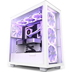 NZXT skříň H7 Elite Edition / ATX / 4x 140mm (3x RGB) fan / USB-C / 2x USB/ proskl. bočnice / proskl. panel / bílá