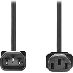 NEDIS napájecí prodlužovací kabel/ konektor IEC-320-C14/ konektor IEC-320-C13/ černý/ bulk/ 2m