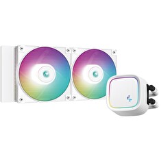 DEEPCOOL vodní chladič LE520 / 2x120 mm fan / ARGB / Intel i AMD (LG1700) / bílý