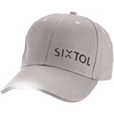 LED kšiltovka Sixtol se světlem B-CAP 25lm, nabíjecí, USB šedá
