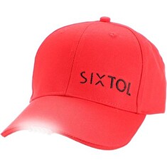 LED kšiltovka Sixtol se světlem B-CAP 25lm, nabíjecí, USB, červená