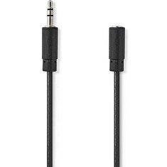Nedis CAGL22050BK50- Stereo Audio Kabel | 3,5mm Zástrčka - 3,5mm Zásuvka | 5 m | Černá