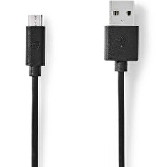 Nedis CCGL60500BK10 - USB 2.0 kabel | USB-A Zástrčka - Micro USB-B Zástrčka | 1 m | Černá