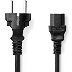 Nedis CEGL10030BK20 - Napájecí Kabel | Typ F Zástrčka | IEC-320-C13 | Přímý | Přímý | 2 m | Černá