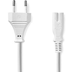 Nedis CEGL11040WT50 - Napájecí Kabel | Euro Zástrčka – IEC-320-C7 | 5 m | Bílá