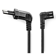 Nedis CEGL11055BK50 - Napájecí Kabel | Euro Zástrčka – IEC-320-C7 | 5 m | Úhlový | Úhlový Levý | Černá