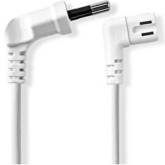 Nedis CEGL11055WT30 - Napájecí Kabel | Euro Zástrčka – IEC-320-C7 | 3 m | Úhlový | Úhlový Levý | Bílá