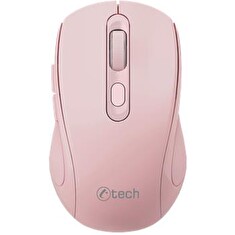 C-TECH WLM-12PK/Ergonomická/Optická/Pro praváky/1 600 DPI/USB+BT/Růžová