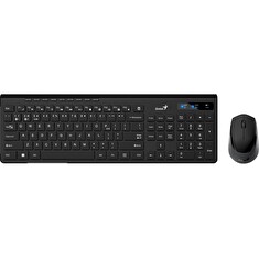 GENIUS SlimStar 8230/ Bezdrátový set Bluetooth + 2,4GHz/ připojení až 3 zařízení/ USB/ černá/ CZ+SK layout