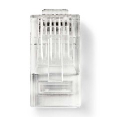 Nedis CCGB89305TP - RJ45 konektor| Zástrčka | Lanko UTP CAT6 | Přímý | Pozlacené | 10 kusů | PVC | Transparentní | Box