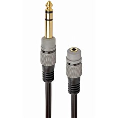 Gembird 6.35 mm to 3.5 mm audio adapter, 0.2m, black
