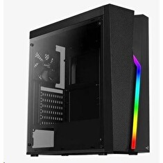 Aerocool ML G Bolt-A-BK-v1, skříň Mid Tower, ATX, bez zdroje, 2xUSB 2.0, 1xUSB 3.0, černá, RGB