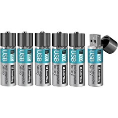 Colorway nabíjecí baterie AA 1200mAh/ USB/ 1.5V/ 6ks v balení