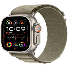 Apple Watch Ultra 2 GPS + Cellular 49mm titanové pouzdro s olivovým alpským tahem S
