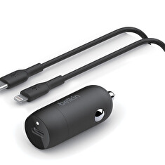 Belkin BOOSTCHARGE™ 30W USB-C Power Delivery PPS nabíječka do auta + 1m USB-C na lightning kabel, černá