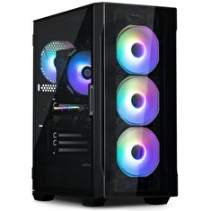 Zalman skříň I3 Neo / middle tower / ATX / 4x120 ARGB fan / 2xUSB 3.0 / 1xUSB 2.0 / skl. přední panel i bočnice / černá