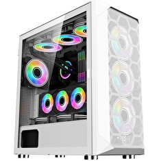 1stCOOL MiddleTower Wind Storm White, E-ATX, USB3.0 + set 4x ARGB fan