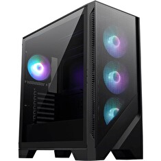 MSI skříň MAG FORGE 320R AIRFLOW/ bez zdroje/ levé temperované sklo/ 4x 120 mm A-RGB fan/ 2x USB3.2/ černá