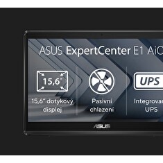 ASUS ExpertCenter E1 AiO N4500/4GB/128GB SSD/15,6" FHD/Touch/2yr Pick up & Return/Bez OS/Černá