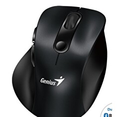 GENIUS Ergo 9000S Black/ duální Bluetooth + 2,4GHz/ 2400 dpi/ bezdrátová/ tichá/ černá