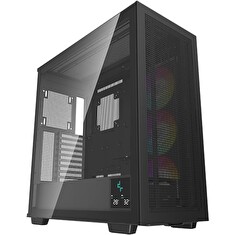 DEEPCOOL skříň MORPHEUS / dvoukomorová / modulární / ATX+ / 3x140mm ARGB fans / 4xUSB / USB-C / digit. displej / černá