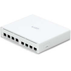 Ubiquiti UISP Switch Plus - 4x 2.5GbE, 4x SFP+, fanless, 4x PoE Out 27V (PoE budget 160 W)