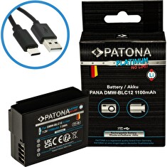 PATONA baterie pro foto Panasonic DMW-BLC12 1100mAh Li-Ion Platinum USB-C nabíjení