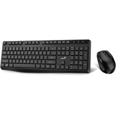 GENIUS KM-8206S/ bezdrátový set 2,4GHz/ multimediální/ tichá/ USB/ černá/ CZ+SK layout