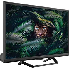STRONG LED TV 24"/ SRT24HE4023C/ HD Ready/ 1366x768/ DVB-T2/C/S2/ H.265/HEVC/ 2x HDMI/ USB/ 12V/ centrální stojan/ E