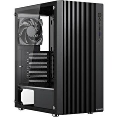 1stCOOL G4 transparent, skrinka ATX, USB3.0, USB-C, 2x ventilátor, čierna