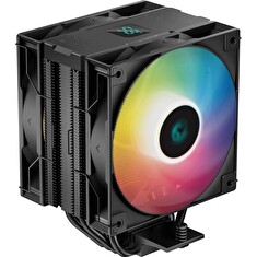 DEEPCOOL chladič AG400 DIGITAL PLUS širší / 120mm fan ARGB / 4x heatpipes / PWM / pro Intel i AMD / černý